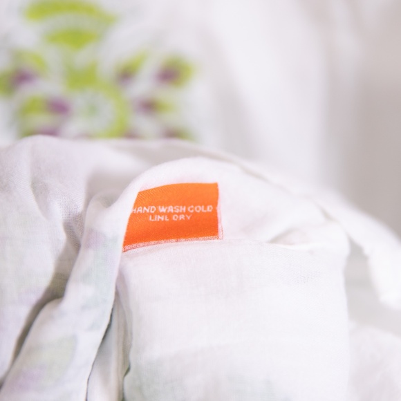 Oliphant Ruffle Collar Button Pullover Tiered Maxi Dress Puglia Lime Print XS - Picture 3 of 4